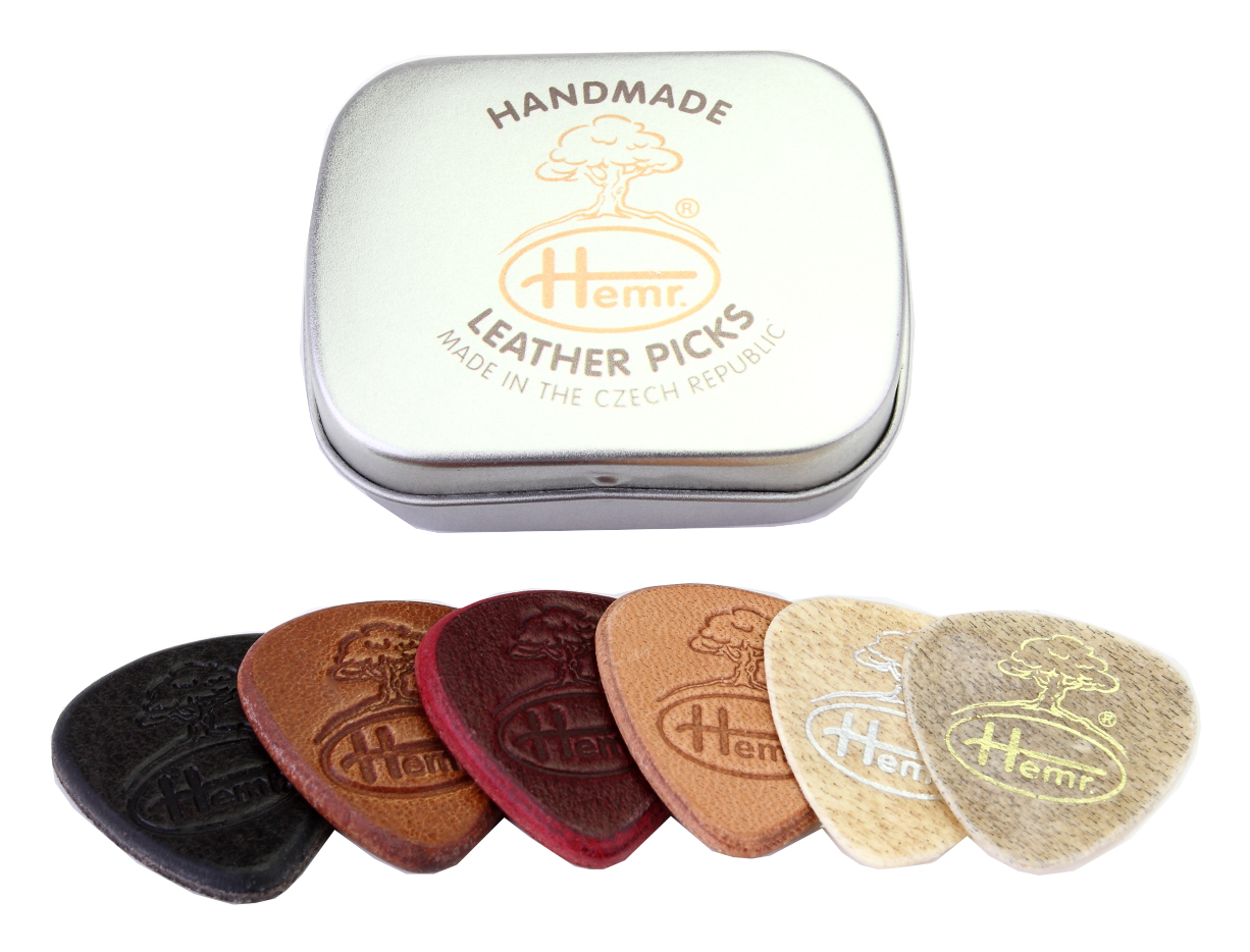 Kožené trsátko DÁRKOVÝ SET Platina 6 ks